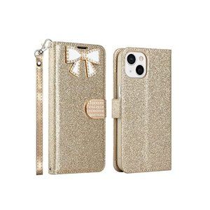 Wallet case for iPhone 13 Pro, Gold color